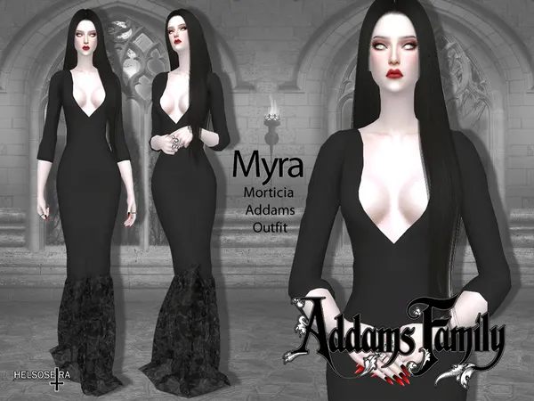 MYRA Morticia Addams Dress