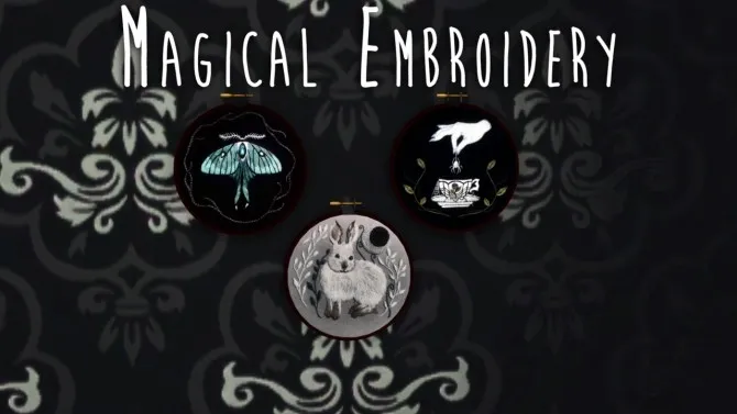 Magical Embroidery by Teanmoon, Sims 4 decor CC