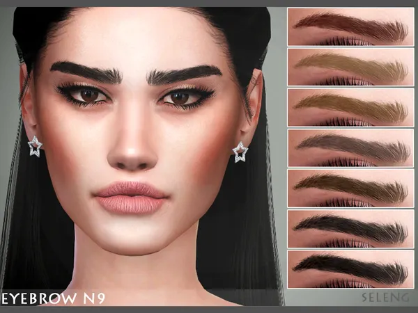 Eyebrow N9 by Seleng, Sims 4 hair CC