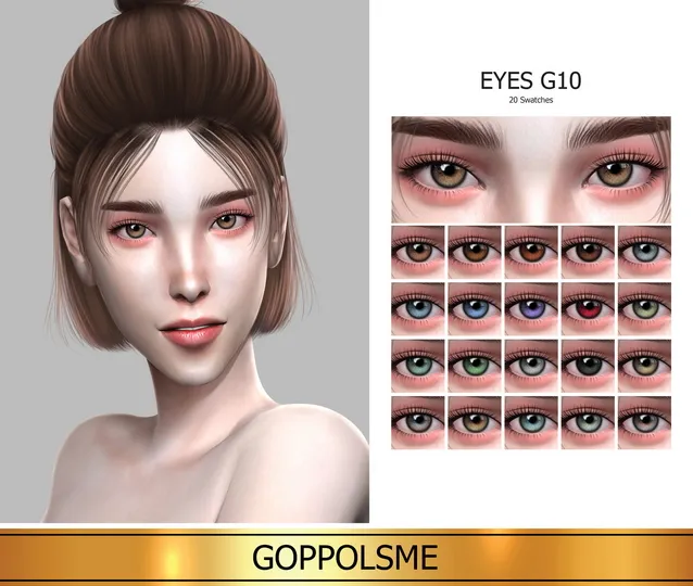 GPME-GOLD Eyes G10 (P) by Goppolsme, Sims 4 eyes CC
