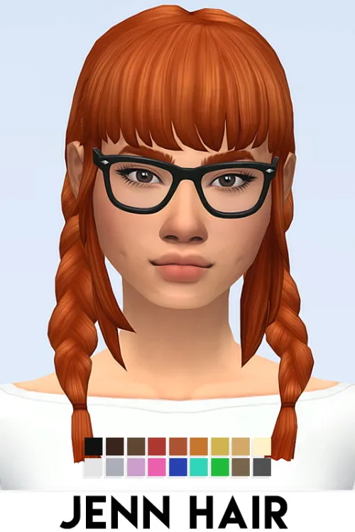 JENN HAIR by Imvikai, Sims 4 hair CC
