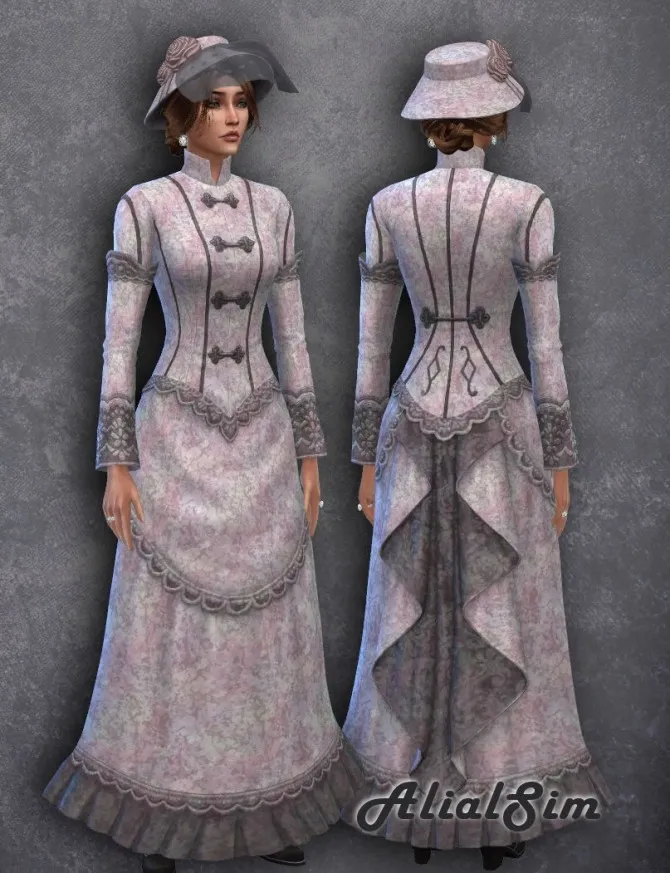 Victorian Lace Dress and hat