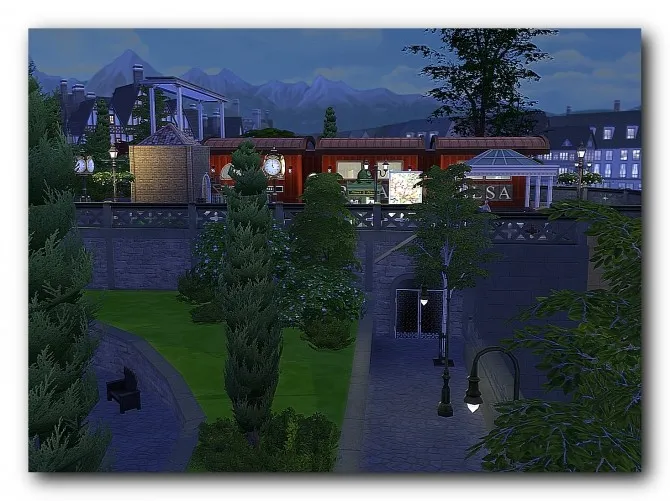 Elsa Royal cocktail bar by Architecture Dalila, Sims 4 community lots CC