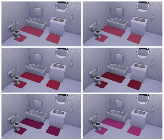Bath Rugs by deelitefulsimmer, Sims 4 decor CC