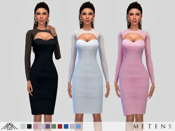 Arwen Dress by Metens, Sims 4 female clothes CC