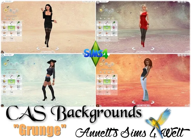 CAS Backgrounds Grunge by Annettssims4welt, Sims 4 CAS mod