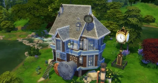 Steampunk house by Studiosimscreation, Sims 4 residential lots CC