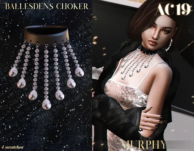 Ballesdens Choker AC 2019 Day 25 by Silence Bradford, Sims 4 jewelry CC
