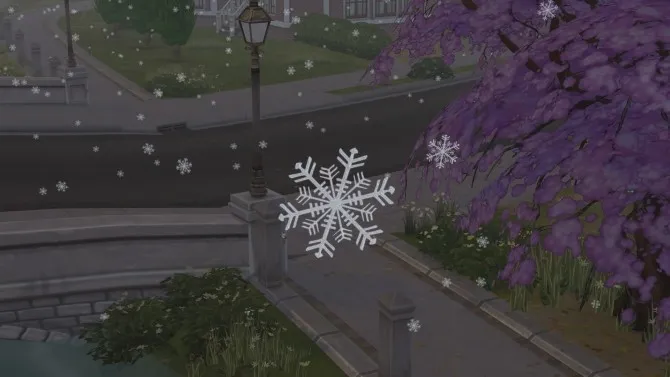 Real Snowflakes Override by Simaginarium, Sims 4 Quality of Life mod