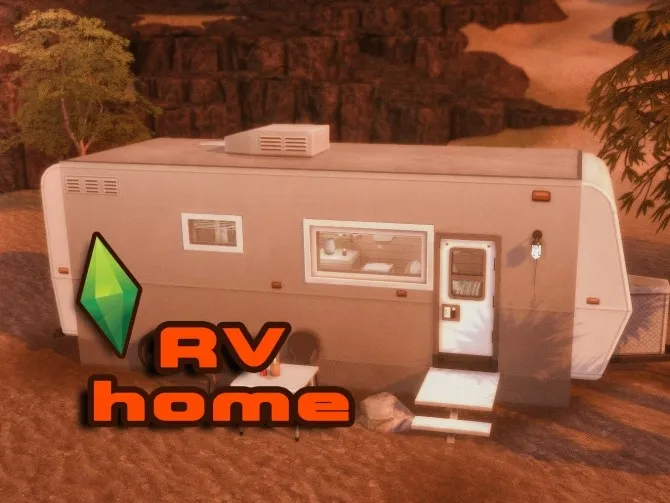 RV Home by Katverse, Sims 4 residential lots CC