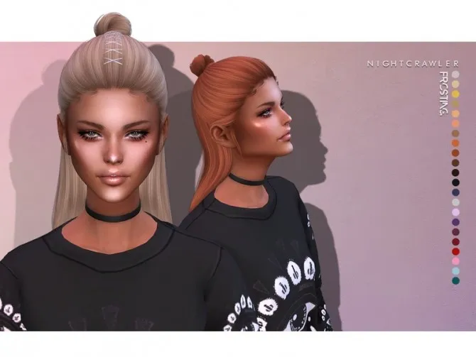 Frosting HAIR SET by Nightcrawler, Sims 4 hair CC