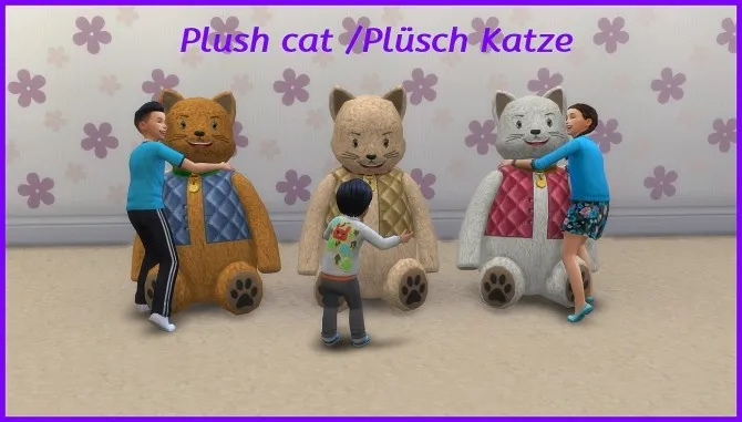 Plush cat by hippy70, Sims 4 miscellaneous CC