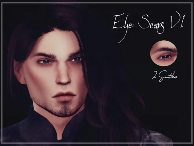 Eye Scars V1 by Reevaly, Sims 4 eyes CC