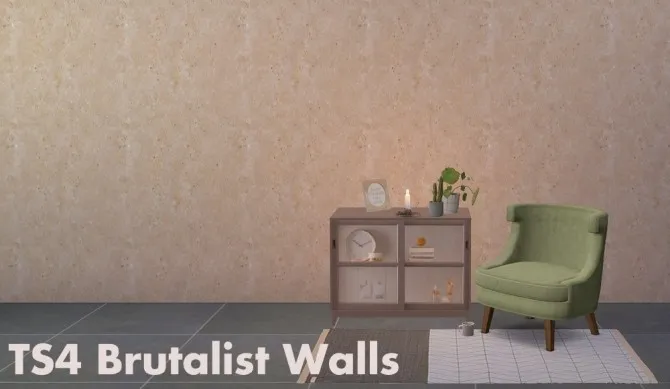 Brutalist walls by Riekus13, Sims 4 walls & floors CC