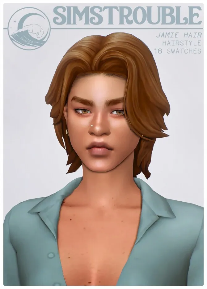 JAMIE hair by Simstrouble, Sims 4 hair CC