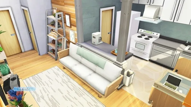 PINECREST APARTMENTS #402 by Avelineyt, Sims 4 residential lots CC