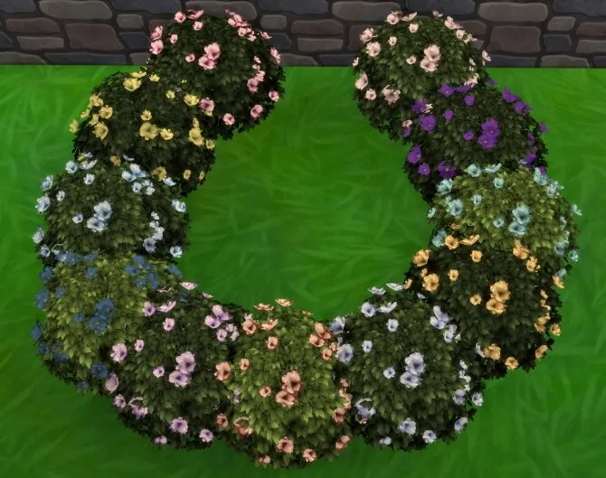 Moonlight Delight Hibiscus Bush by Wykkyd, Sims 4 plants CC