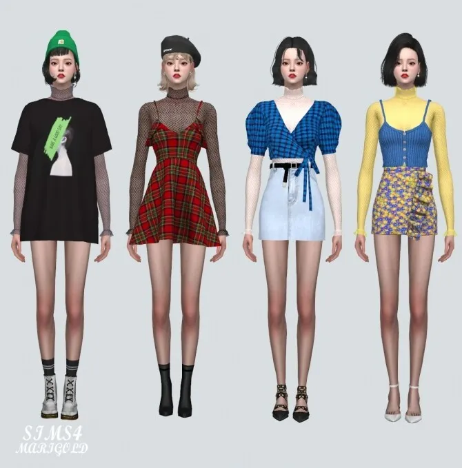 Layering See-Through Mesh T-shirts Gloves V3