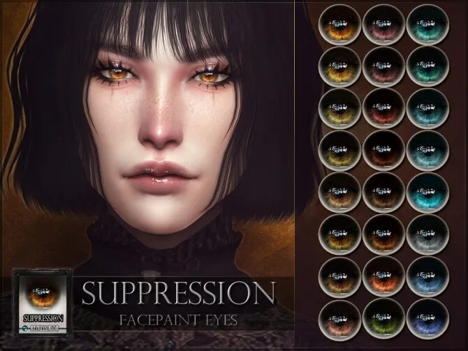 Suppression Eyes by RemusSirion, Sims 4 eyes CC