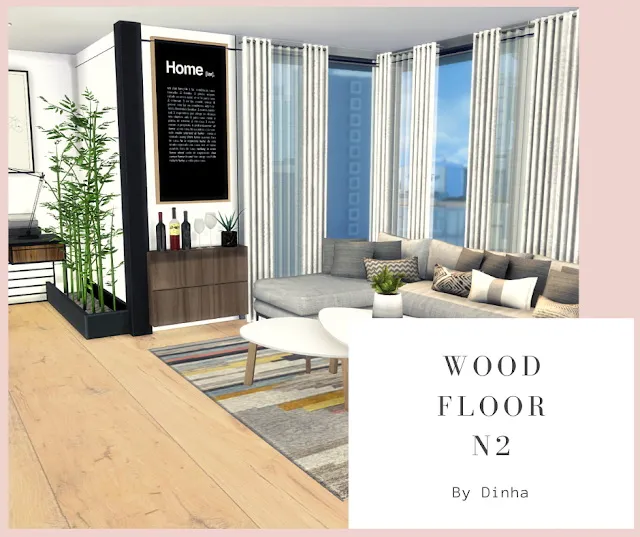 Wood Floor N2 by Dinha Gamer, Sims 4 walls & floors CC