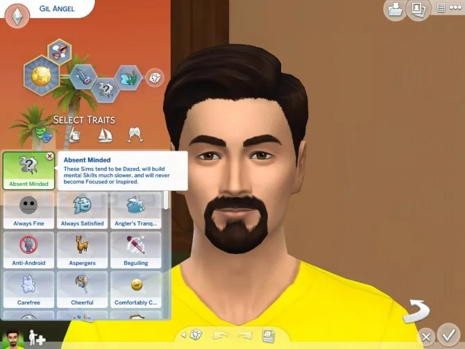 Absent Minded Trait by CrumplyMeteorite, Sims 4 Trait and Aspiration mod
