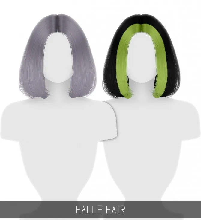 HALLE HAIR + TODDLER & CHILD + TWO TONE by Simpliciaty, Sims 4 hair CC