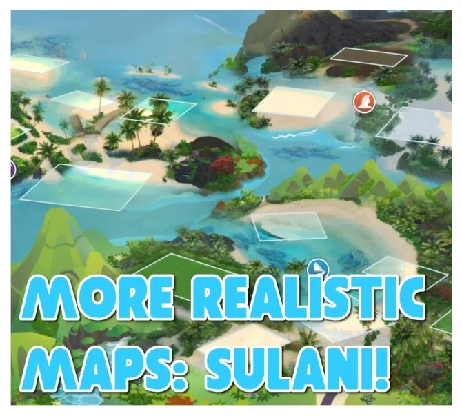 Sulani Realistic Map Override by OnverserSims, Sims 4 Quality of Life mod
