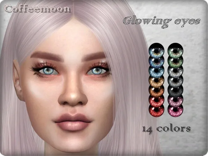Glowimg eyes by Coffeemoon, Sims 4 eyes CC