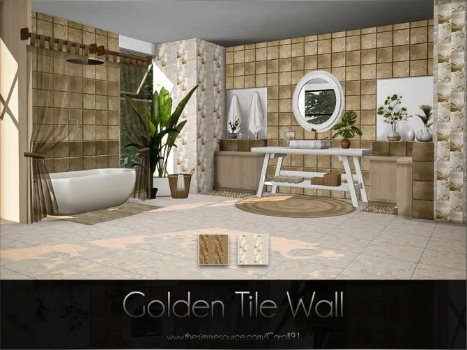 Golden Tile Wall