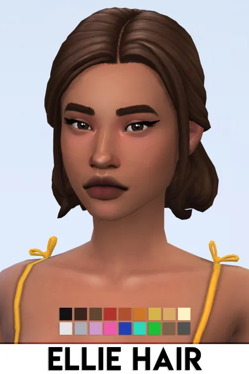 ELLIE HAIR by Imvikai, Sims 4 hair CC
