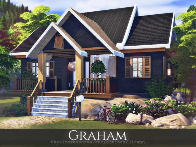 Graham home by Rirann, Sims 4 residential lots CC