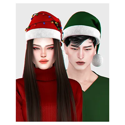 Santa hat with Christmas lights