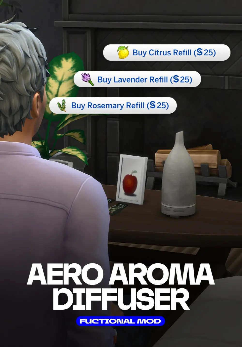Aero Aroma Diffuser by SIXAM CC, Sims 4 Gameplay Tweaks mod