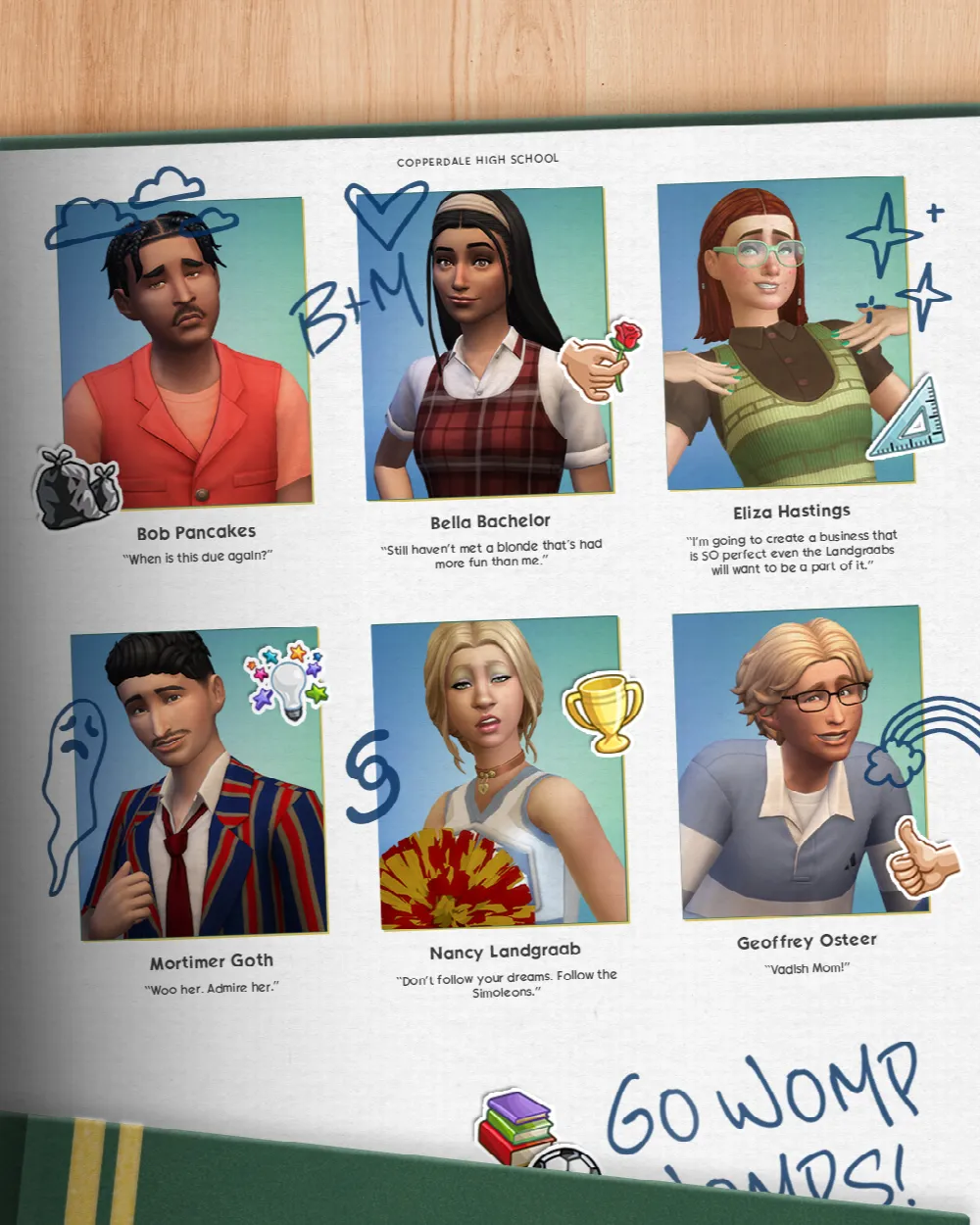 Yearbook Legends: Class of '00 Portrait Frame by dkman84m2, Sims 4 decor CC