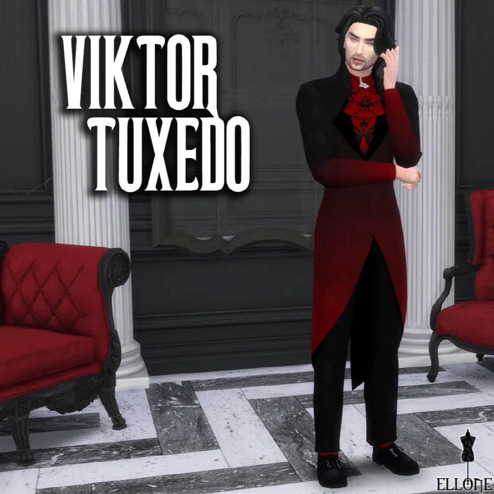 Viktor Tuxedo by elloneandreea, Sims 4 male clothes CC