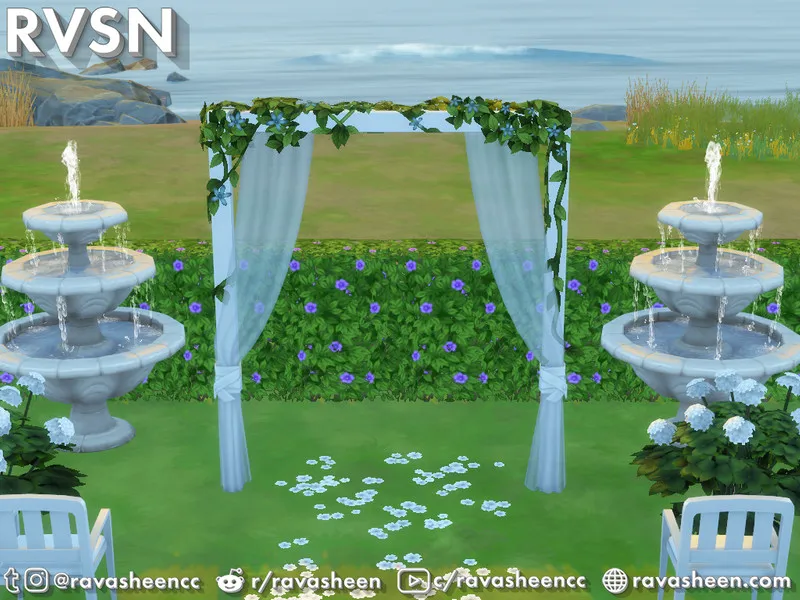 Holy Marchrimony Wedding Arches by RAVASHEEN, Sims 4 decor CC