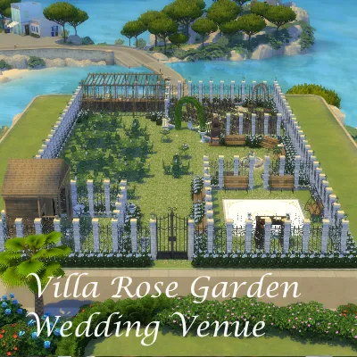 WFS Rose Garden wedding venue by Simverses, Sims 4 community lots CC