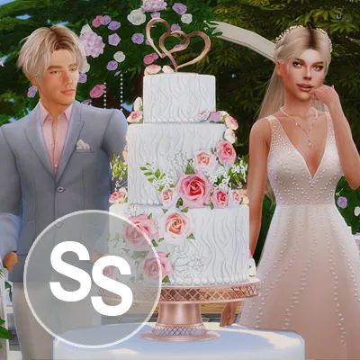 Wedding Cakes with Roses by Somik_Severinka, Sims 4 Gameplay Tweaks mod