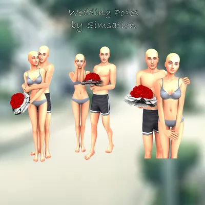 Wedding poses by Simsation, Sims 4 Pose mod