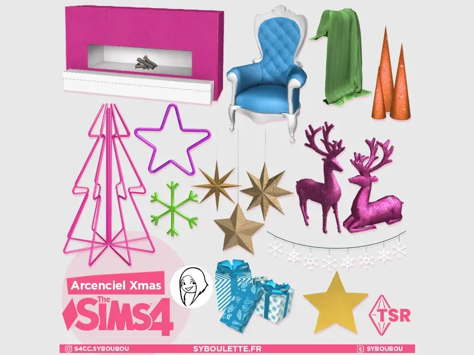 Arcenciel Christmas by Syboulette, Sims 4 decor CC