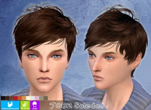J082 Soledad hair for males by Newseasims, Sims 4 hair CC – image 3