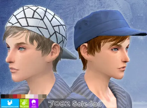 J082 Soledad hair for males by Newseasims, Sims 4 hair CC – image 4