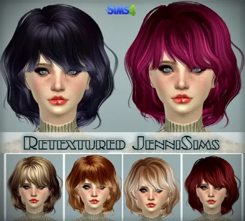 Sets Hairs Peggy, Elasims, Raon Converted Retexture by Jennisimsunanuevaexperiencia, Sims 4 hair CC – image 3