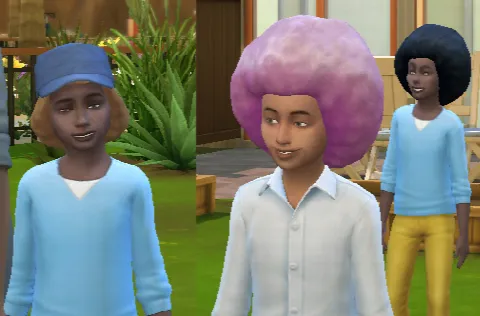 Big Afro hair for kids conversion
