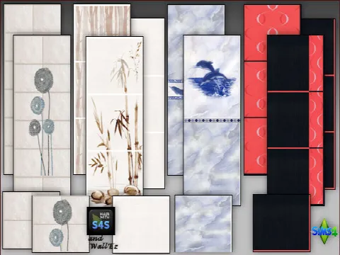 4 bathroom tile sets