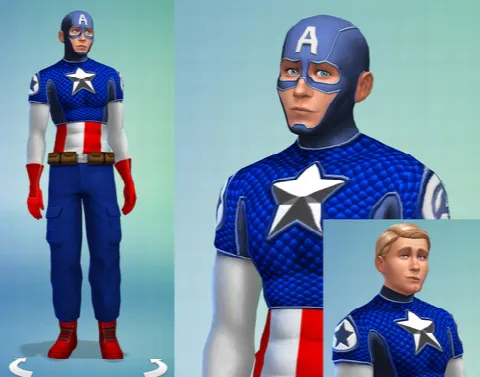 Captain America outfit plus accessories