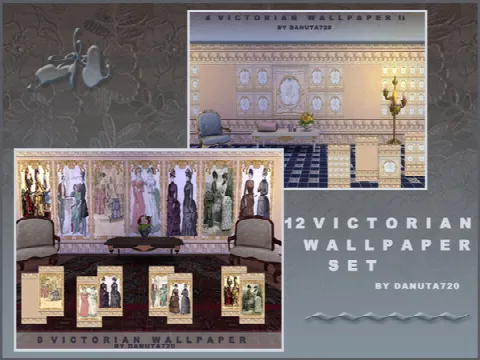 Victorian wallpaper set