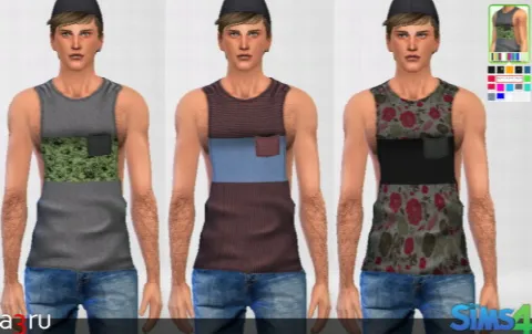 LumiaLover Sims ‘Muscle Shirt’ Re-colours
