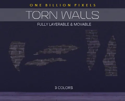 Polaroids & Torn Walls by One Billion Pixels, Sims 4 walls & floors CC – image 5