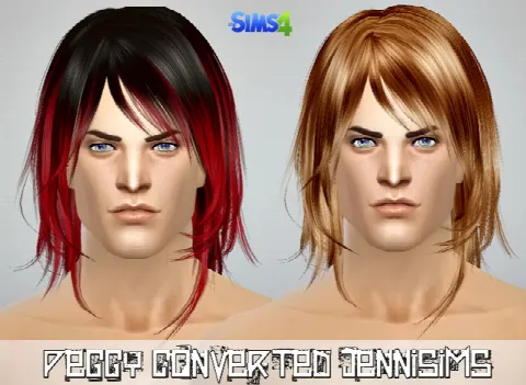 Peggy & Elasims conversions and retextures by Jennisimsunanuevaexperiencia, Sims 4 hair CC – image 2